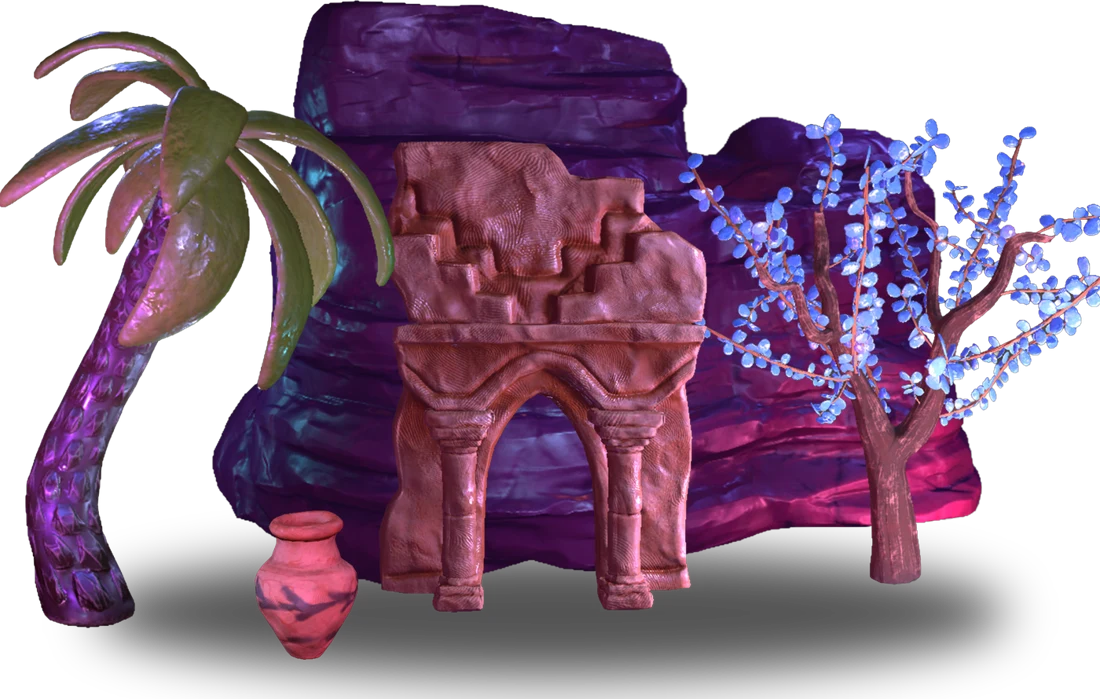Halima environment set pieces